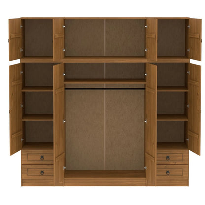 Ropero 8 puertas 4 cajones Linea Naturale