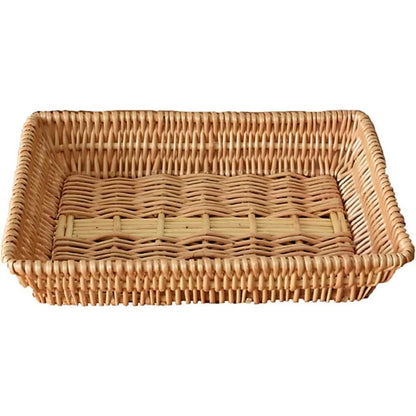 Set de 3 bandejas de mimbre