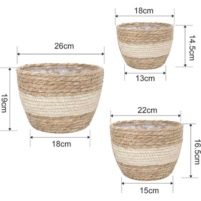 Set de 3 canastos Seagrass - Marron