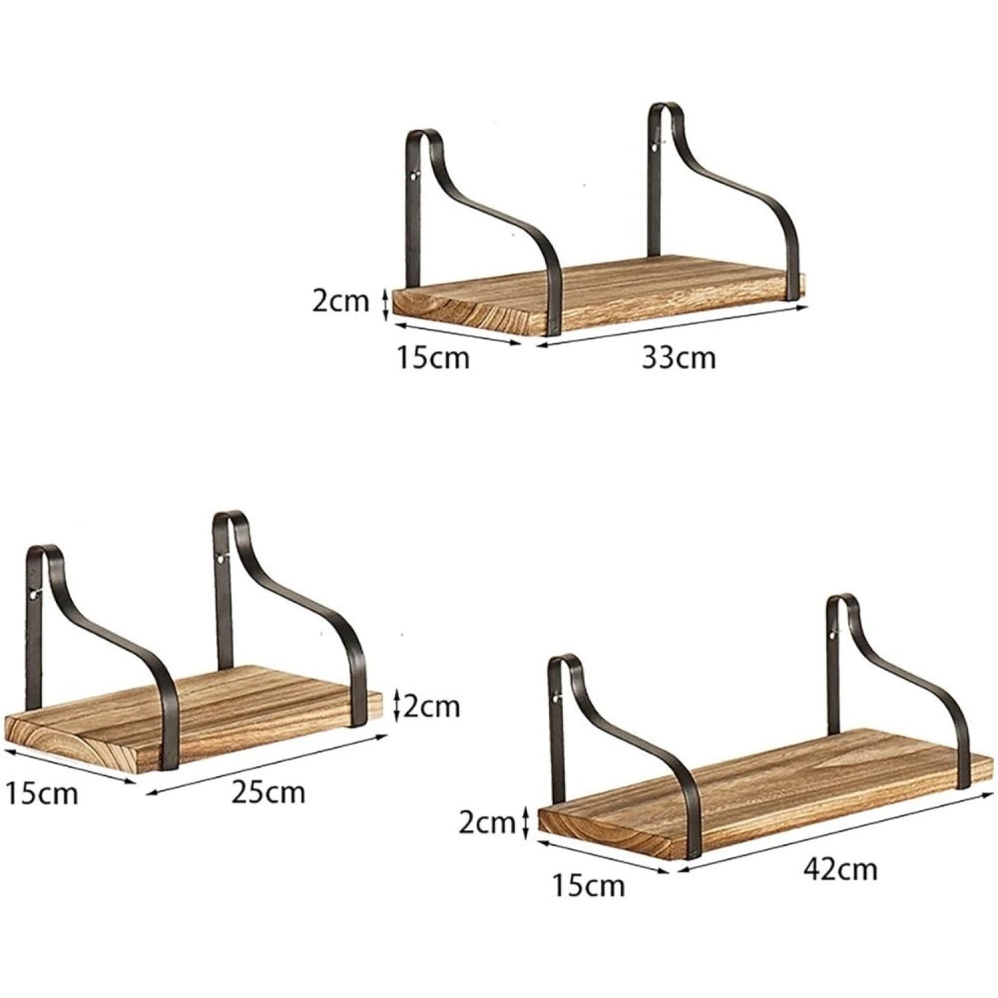 Set de 3 estantes Malmo