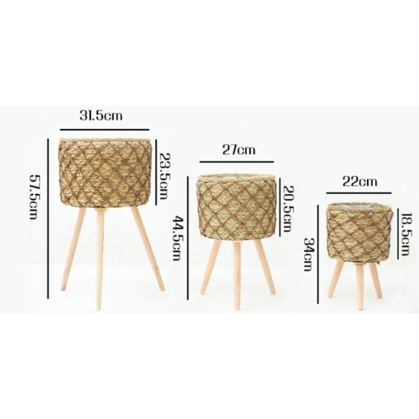 Set de 3 macetas Flora