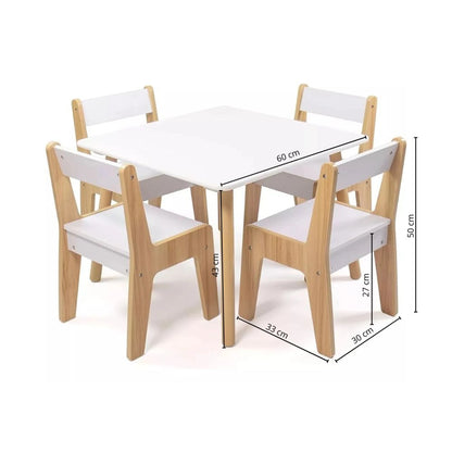 Set de Mesa + 4 sillas infantil Teddy
