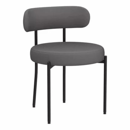 Silla Boucle Metal Y Tela - BLANCO