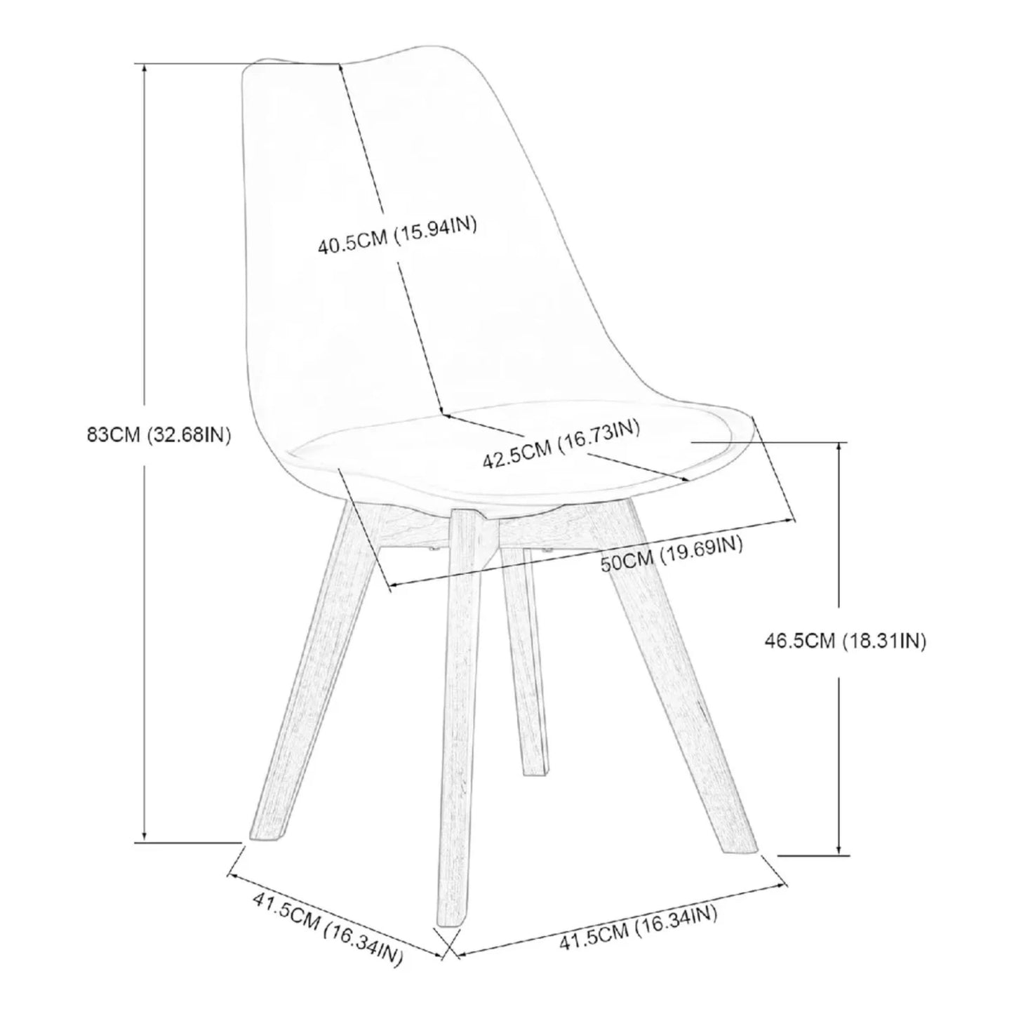 Silla Eames Tapizada - Negro