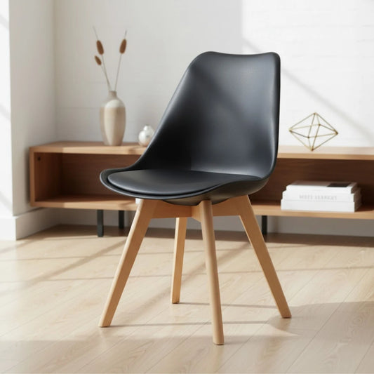 Silla Eames Tapizada - Negro