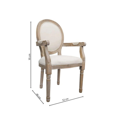Silla Luis XV con posabrazos