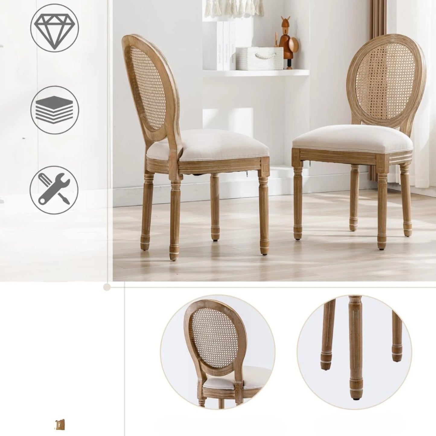 Silla Luis XV Esterillada