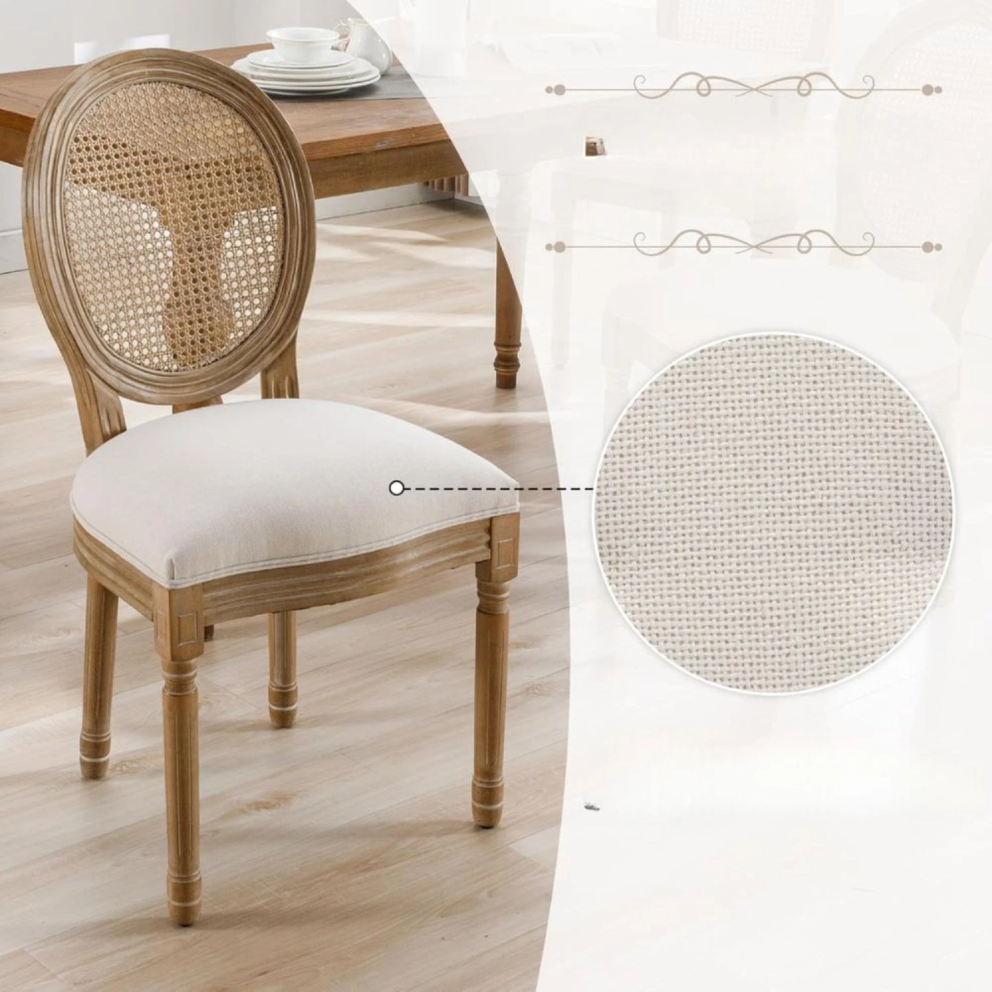 Silla Luis XV Esterillada