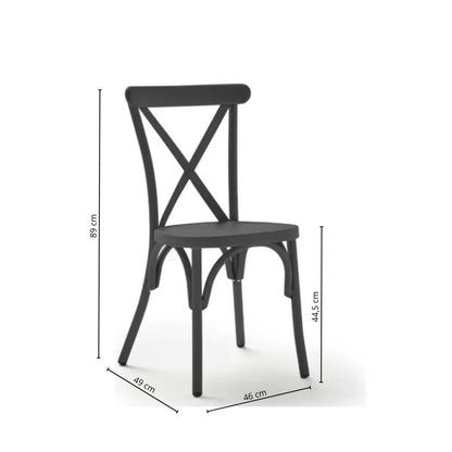 Silla Vienesa de Jardin - NEGRO