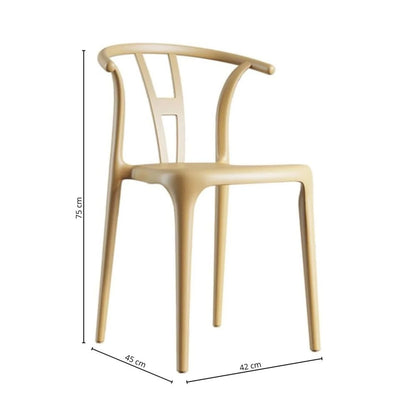 Silla Wishbone de jardin - Mostaza
