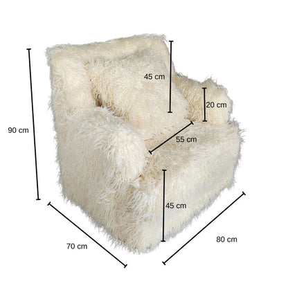 Sillon 1 cuerpo Ivory Faux