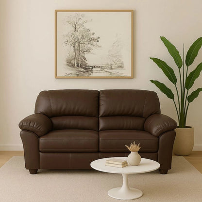 Sillon 2 cuerpos Cuero Natural Florencia - Chocolate