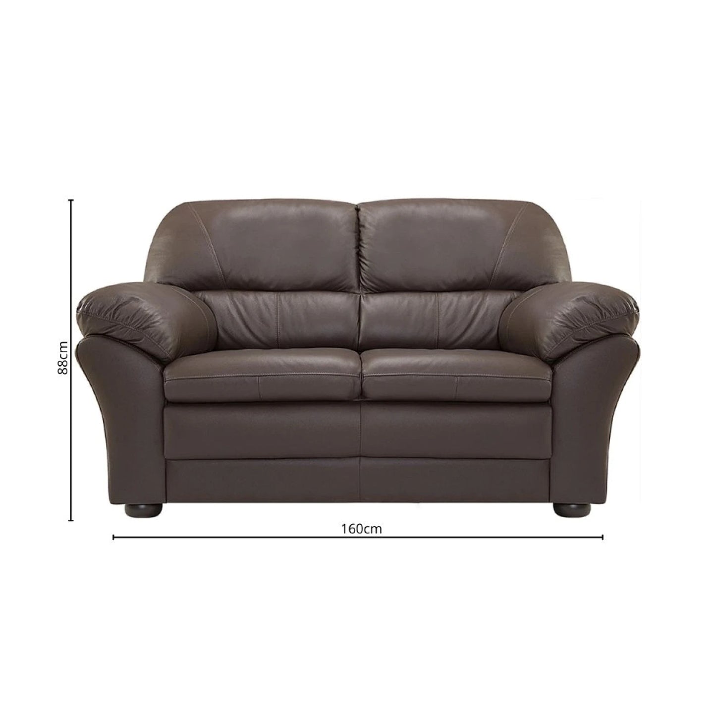 Sillon 2 cuerpos Cuero Natural Florencia - Chocolate