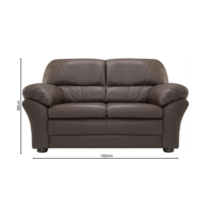 Sillon 2 cuerpos Cuero Natural Florencia - Chocolate