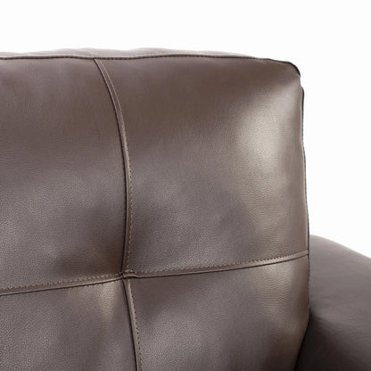 Sillon 2 cuerpos Eco Cuero Luares - Chocolate