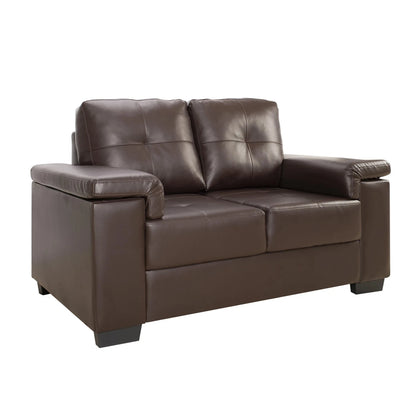 Sillon 2 cuerpos Eco Cuero Luares - Chocolate