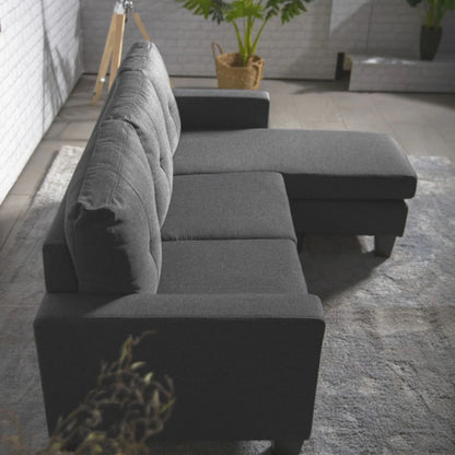 Sillon 3 cuerpos con chaise Herbie - GRIS