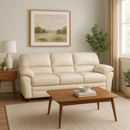 Sillon 3 cuerpos Cuero Natural Florencia - Chocolate