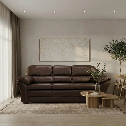 Sillon 3 cuerpos Cuero Natural Florencia - Chocolate