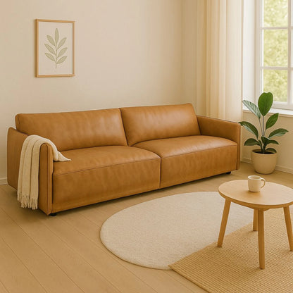 Sillon 3 cuerpos Cuero Natural Romeo