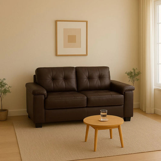 Sillon 3 cuerpos Eco Cuero Luares - Chocolate