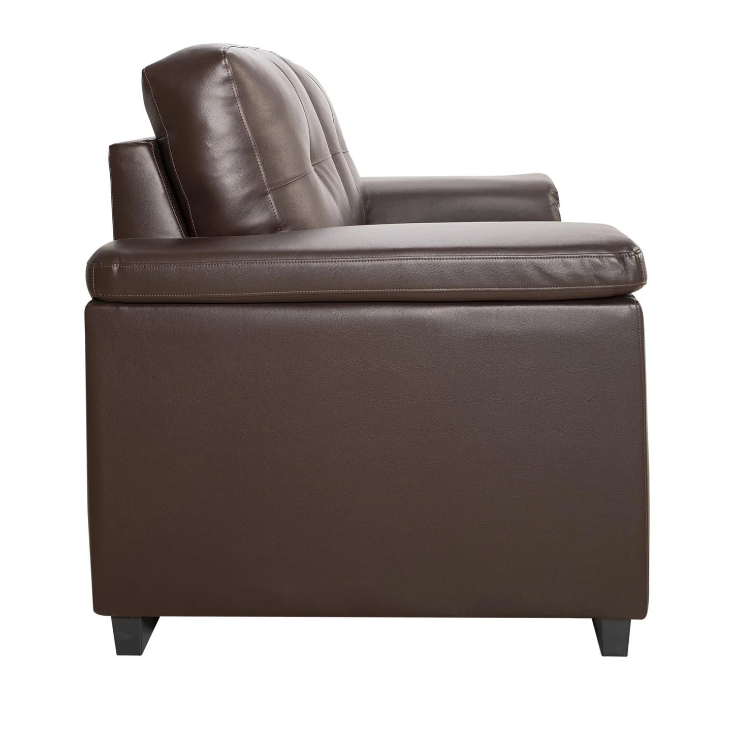 Sillon 3 cuerpos Eco Cuero Luares - Chocolate