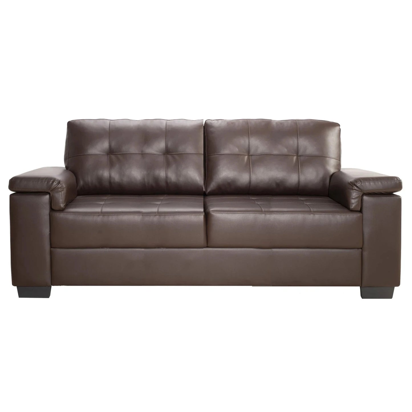 Sillon 3 cuerpos Eco Cuero Luares - Chocolate
