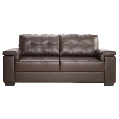 Sillon 3 cuerpos Eco Cuero Luares - Chocolate