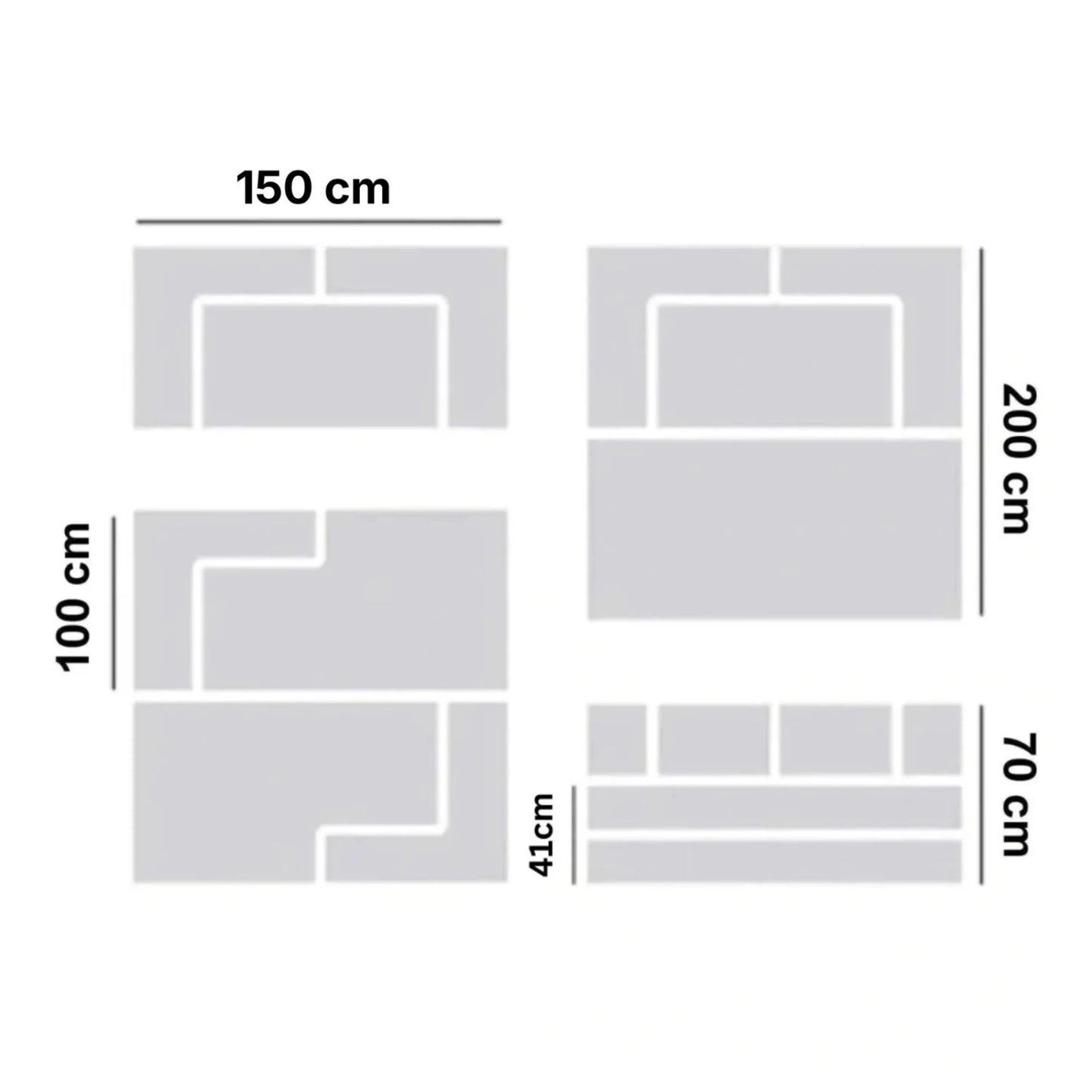Sillón Cama 2 Cuerpos CloudNest - Gris