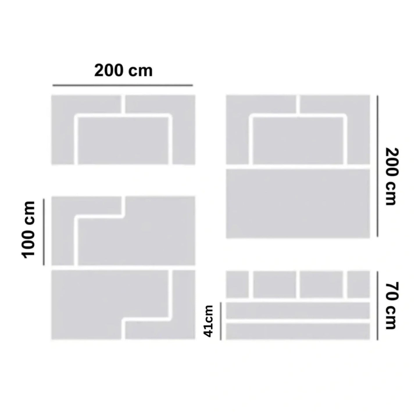Sillón Cama 3 Cuerpos CloudNest - Gris