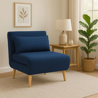 Sillon cama Trifold 1 cuerpo - Azul