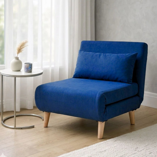 Sillon cama Trifold 1 cuerpo - Azul
