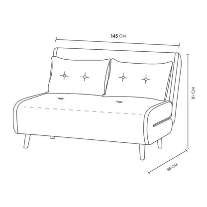 Sillon cama Trifold 2 cuerpos