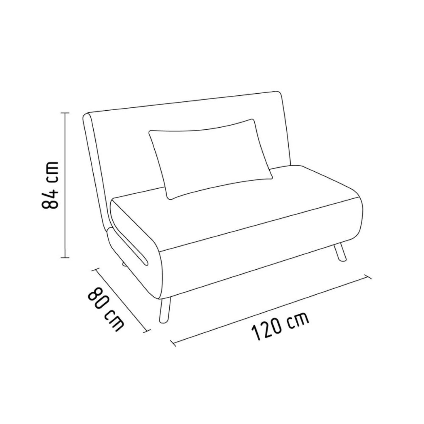 Sillon cama Trifold plaza y media