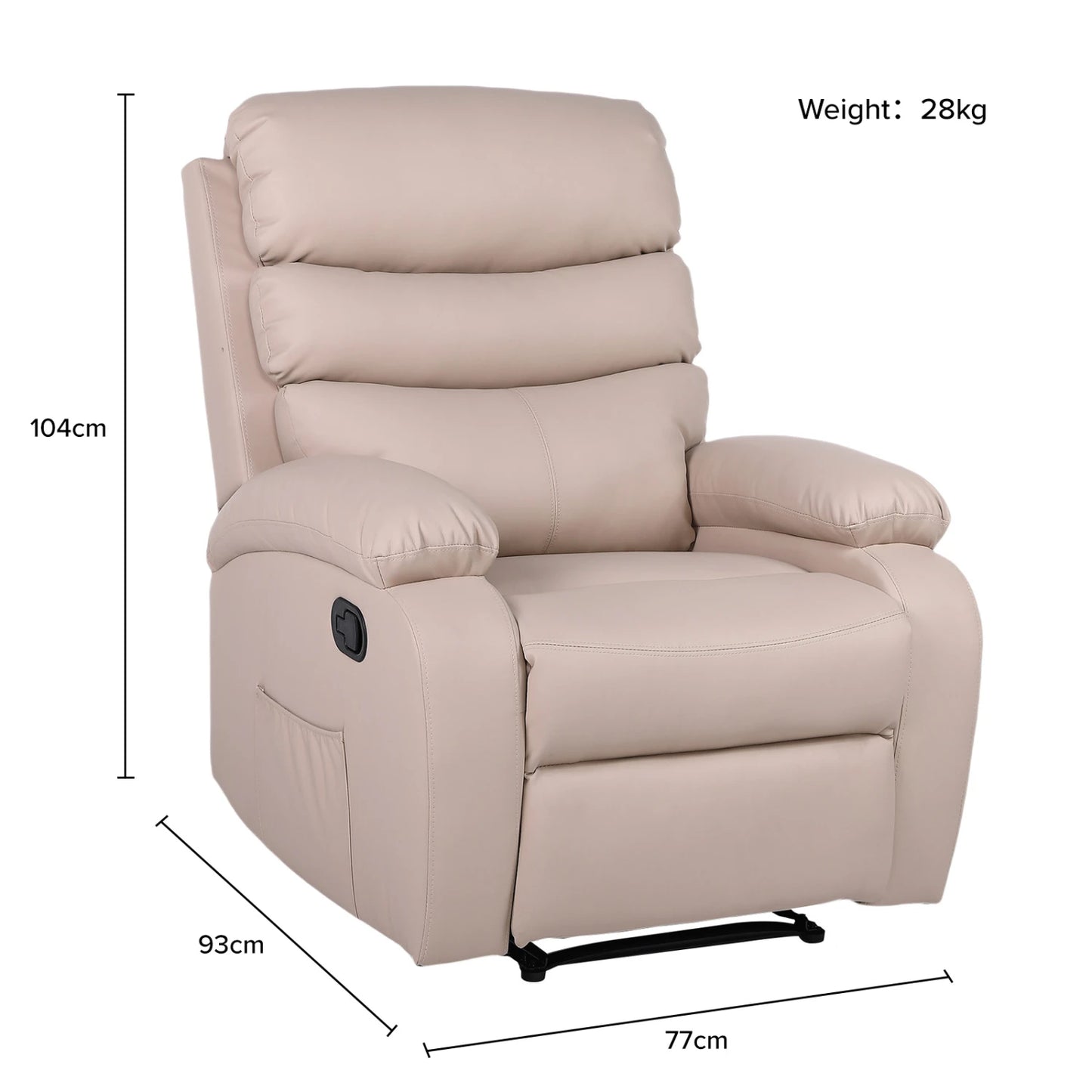 Sillon reclinable 1 cuerpo - Beige