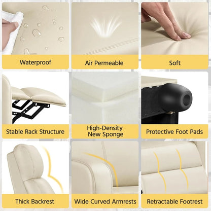 Sillon reclinable 1 cuerpo - Beige