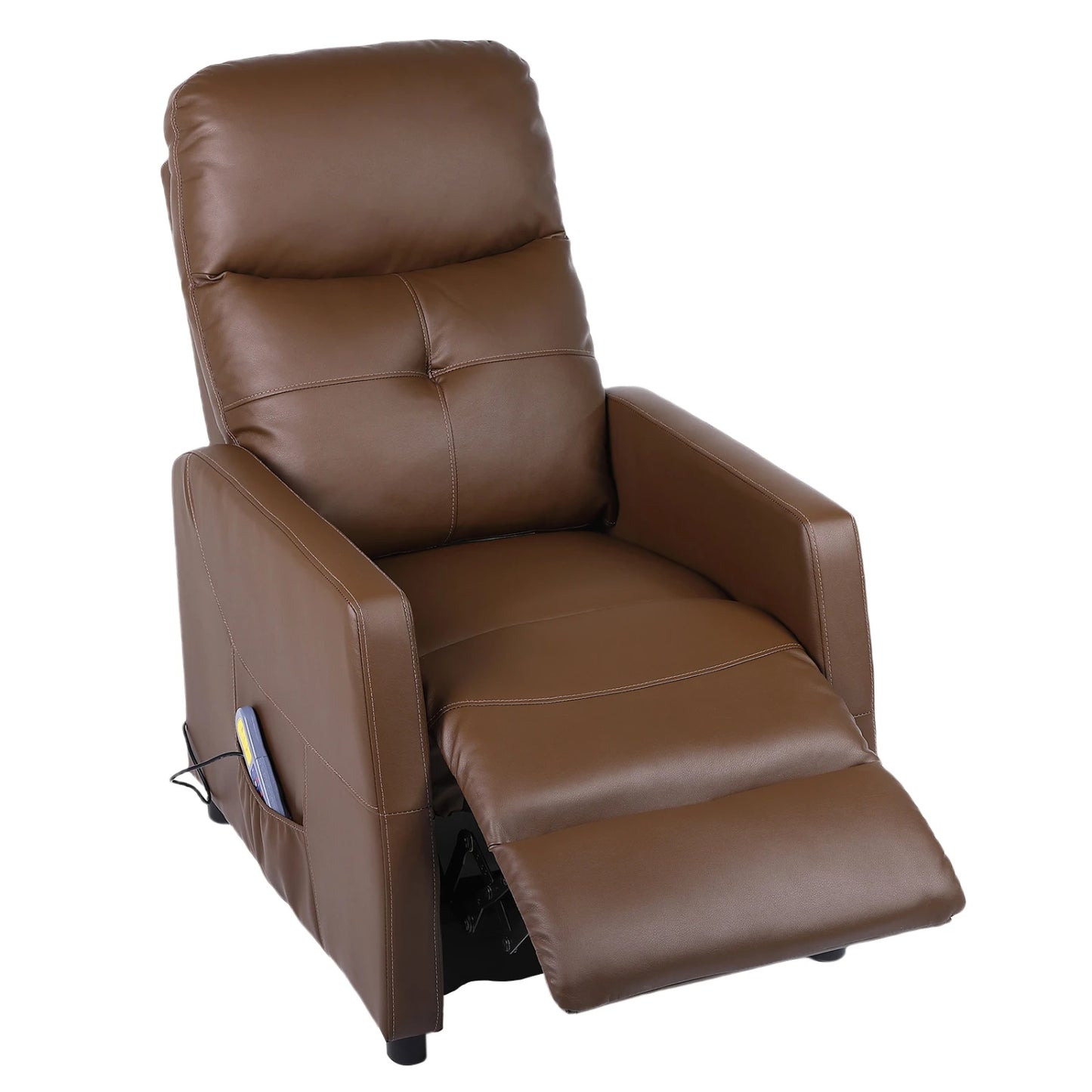 Sillon reclinable 1 cuerpo con masajeador y calefaccion - Marrón
