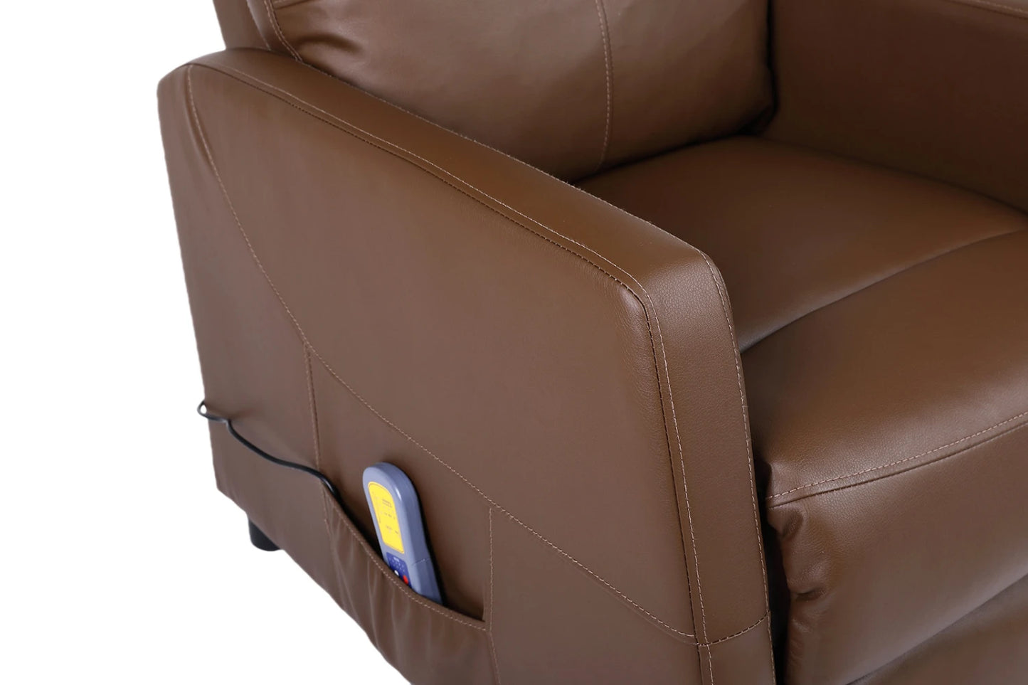 Sillon reclinable 1 cuerpo con masajeador y calefaccion - Marrón