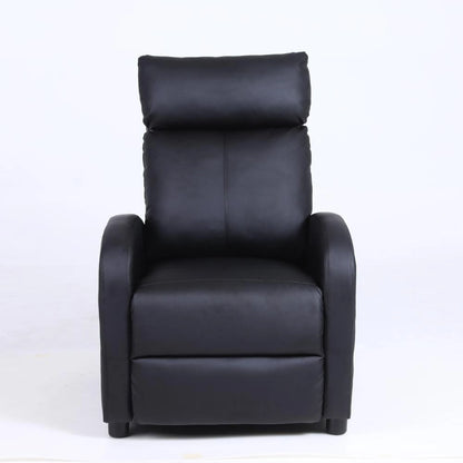 Sillon reclinable 1 cuerpo con masajeador y calefaccion - Negro