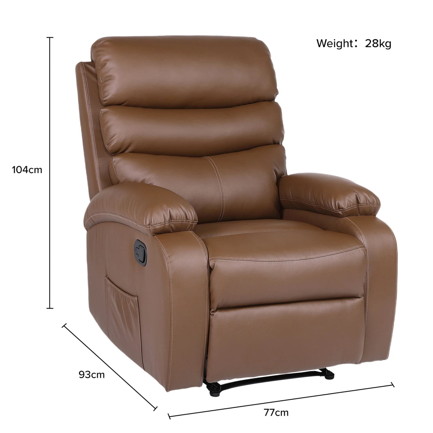 Sillon reclinable 1 cuerpo - Marron