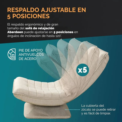 Sillon Reclinable Giratorio Aberdeen - Beige