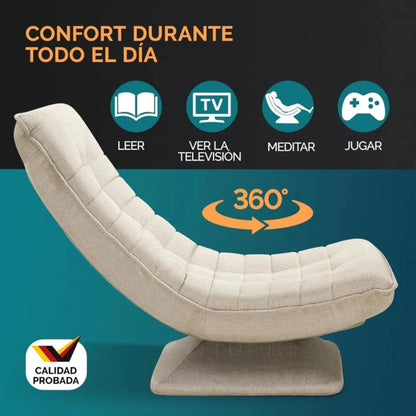 Sillon Reclinable Giratorio Aberdeen - Beige
