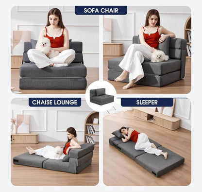 Sofa cama Foldie 1 cuerpo - Azul
