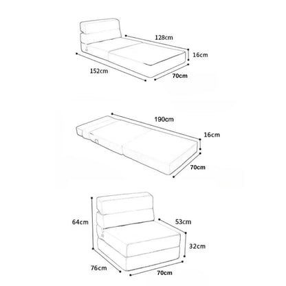 Sofa cama Foldie 1 cuerpo - Azul