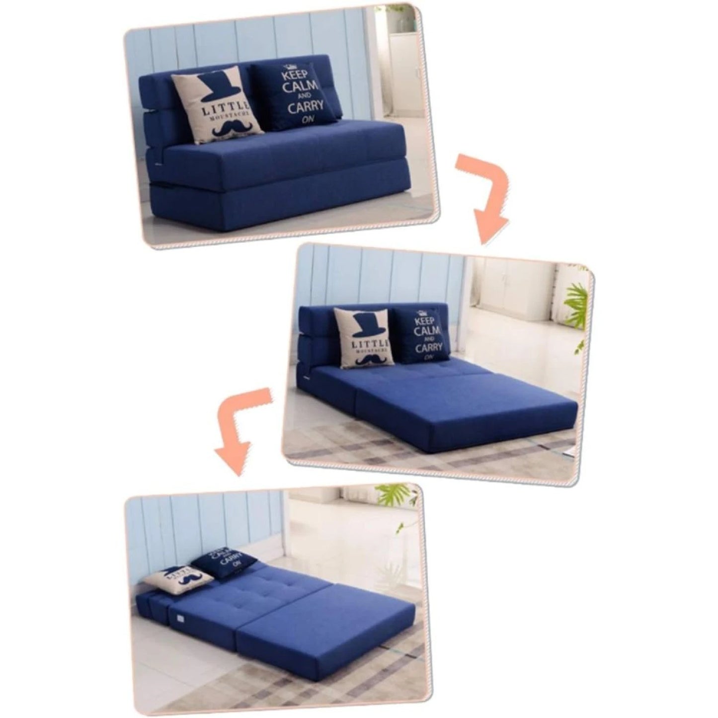 Sofa cama Foldie 2 cuerpos - Gris