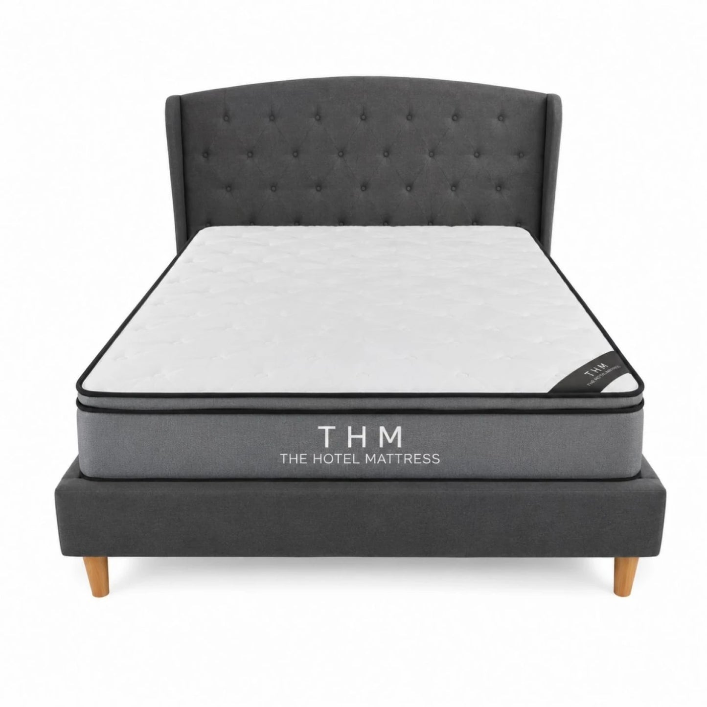 Sommier 1 plaza THM Hybrid Ruthenium con Respaldo 80X185