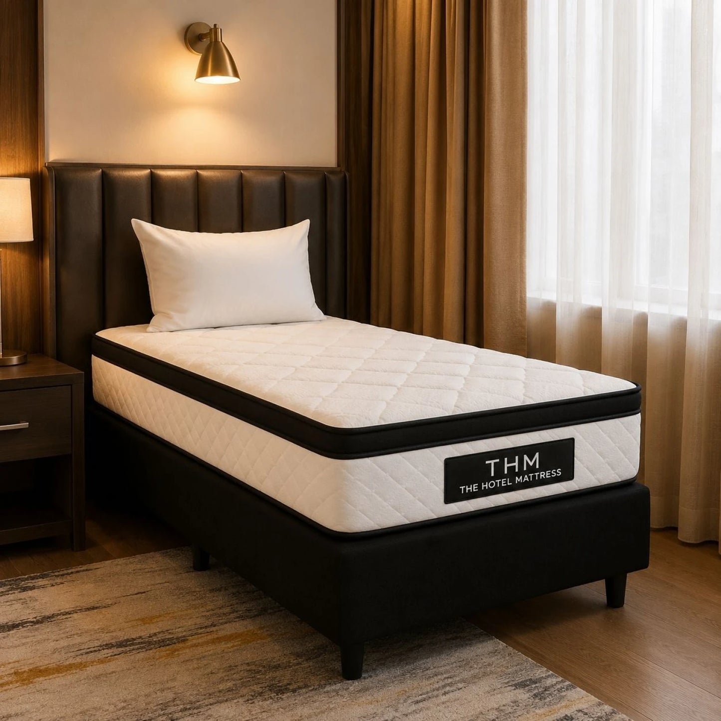 Sommier 1 Plaza THM Mercury 80X185 - Negro