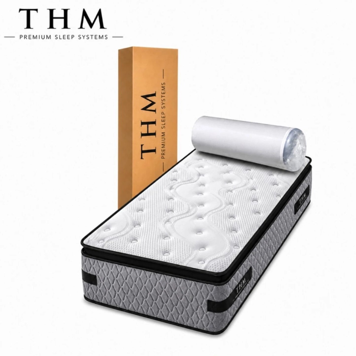 Sommier 1 Plaza THM Platinum 80X185 - Negro