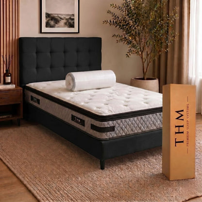 Sommier 1 Plaza THM Platinum 90X190 - Negro