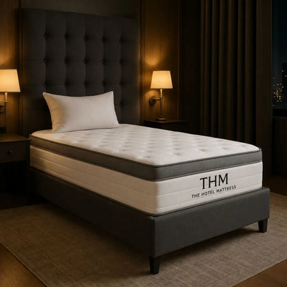 Sommier 1 Plaza THM Rhodium 90X190 - Negro